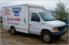 San Juan Pools of Michigan Truck